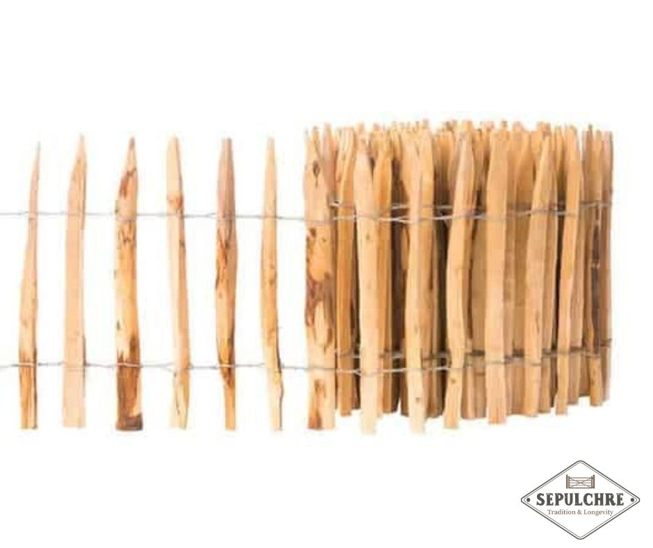 Clôture en châtaignier espacement 35 mm