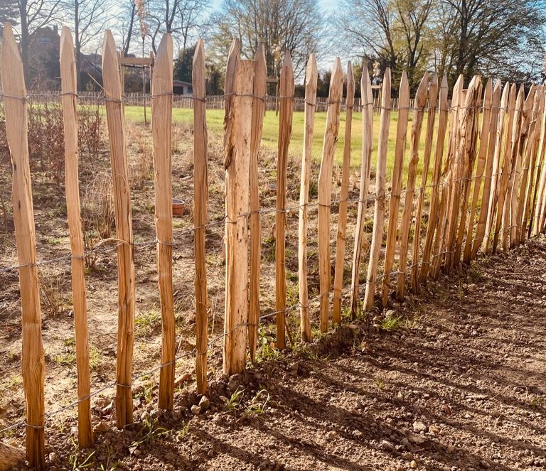 Clôture en châtaignier espacement 75 mm